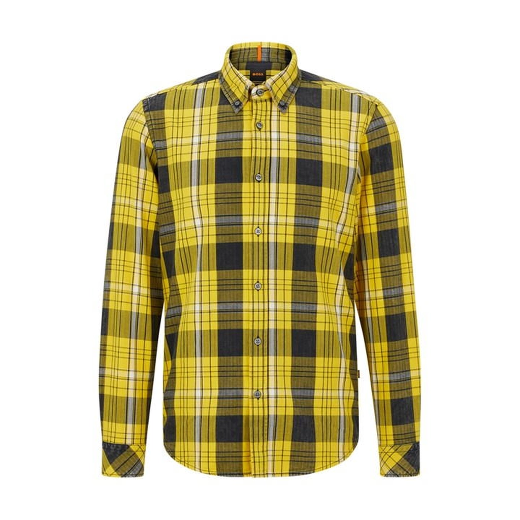 Hugo Hugo  Rickert Chequered Shirt - Yellow